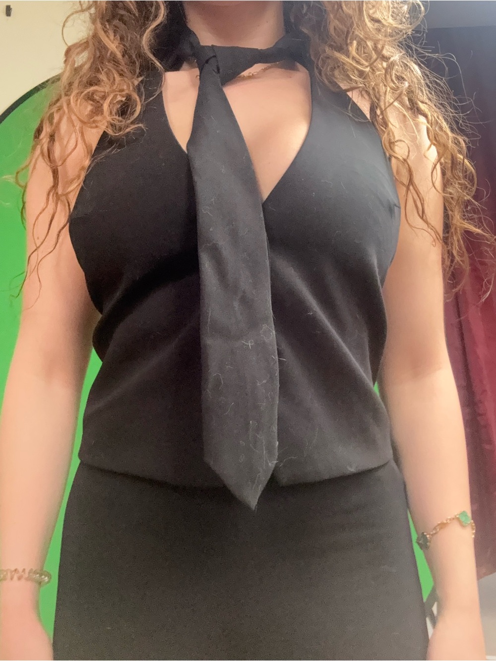 Brand new black  Halter Tie-Neck Top